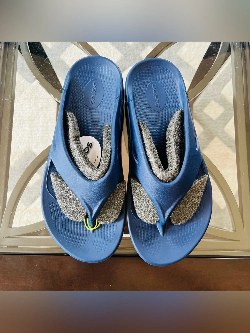 OOFOS OOriginal  Unisex Thong Sandals Navy M10 / W12 NEW